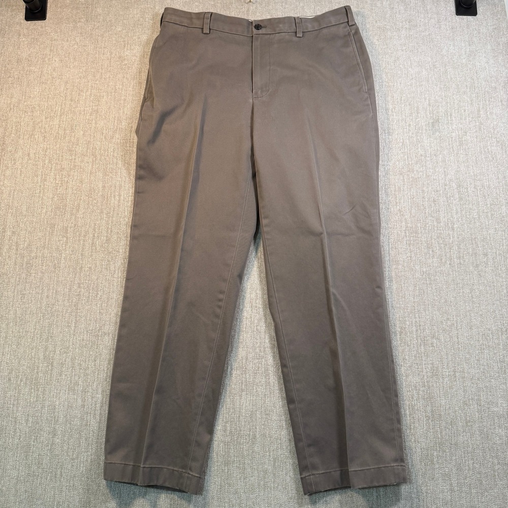 Brooks Brothers 346 Advantage Chino Clark Fit Pants Mens 35x30 Brown Cotton